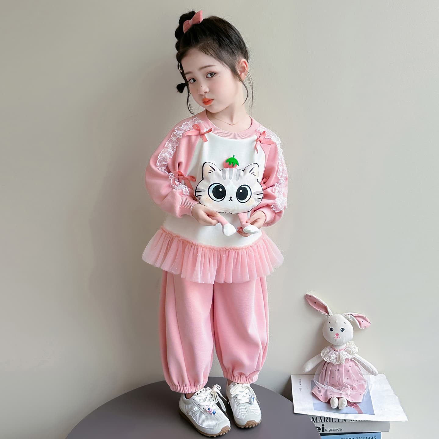 ATONGMU Розовый Kids Повседневные спортивные костюмы Наборы - изображение 4