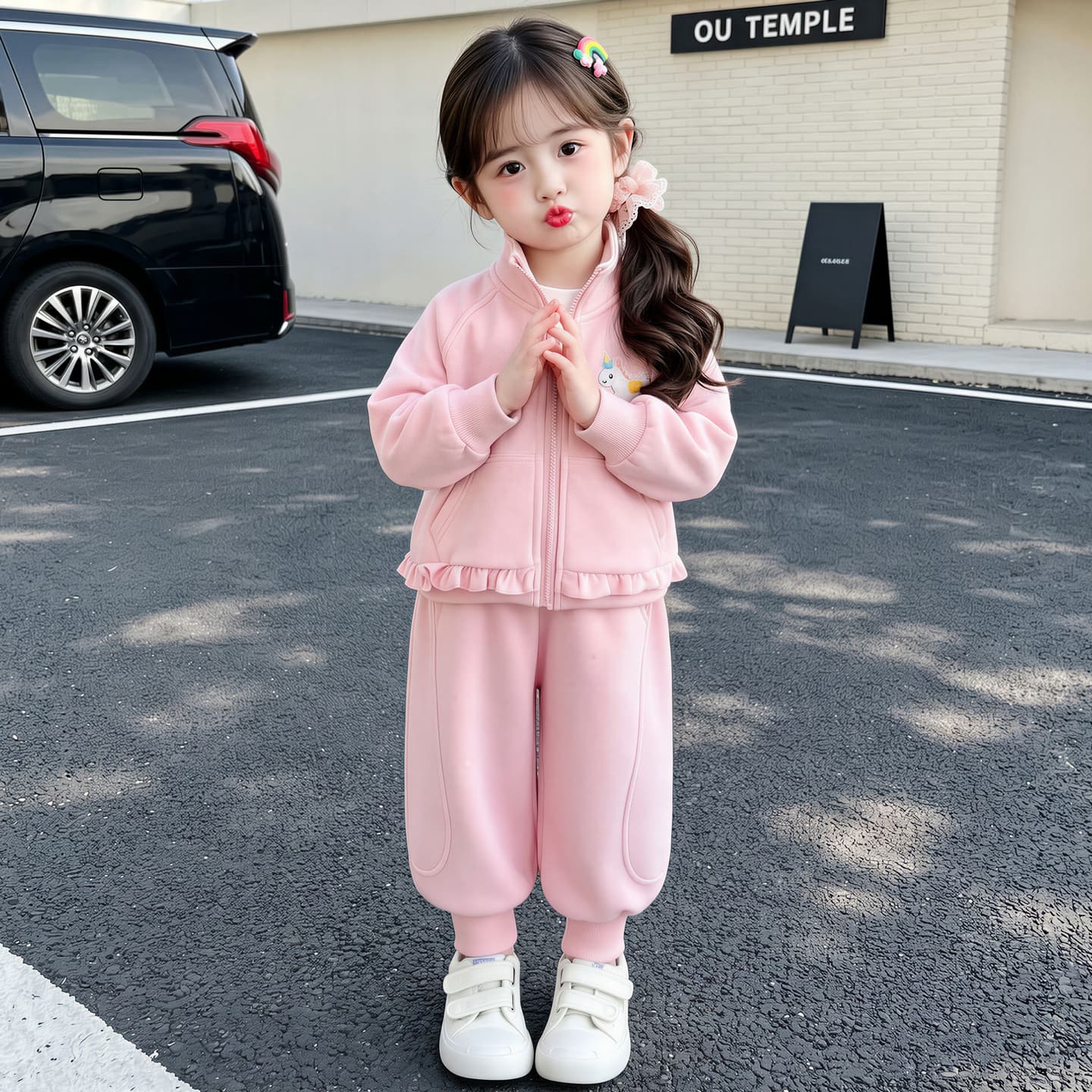 ATONGMU Розовый Kids Повседневные спортивные костюмы Наборы - изображение 5