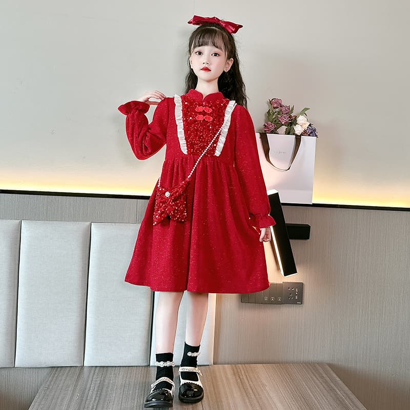 ATONGMU Красные Детские Платья - изображение 3