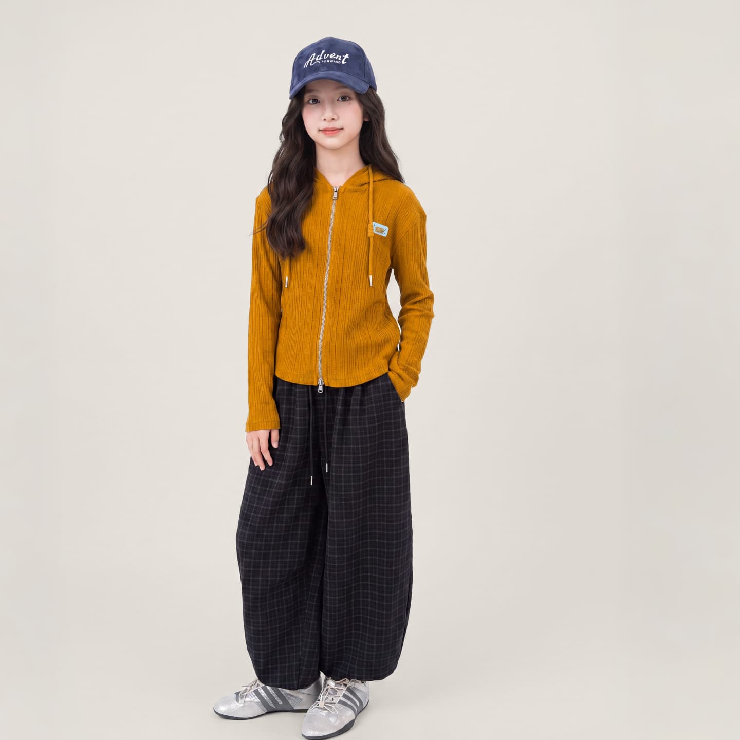 ATONGMU Топ Оранжевый + Клетчатый KNIT Штаны Kids Повседневный Спортивный Костюм Комплекты - изображение 3