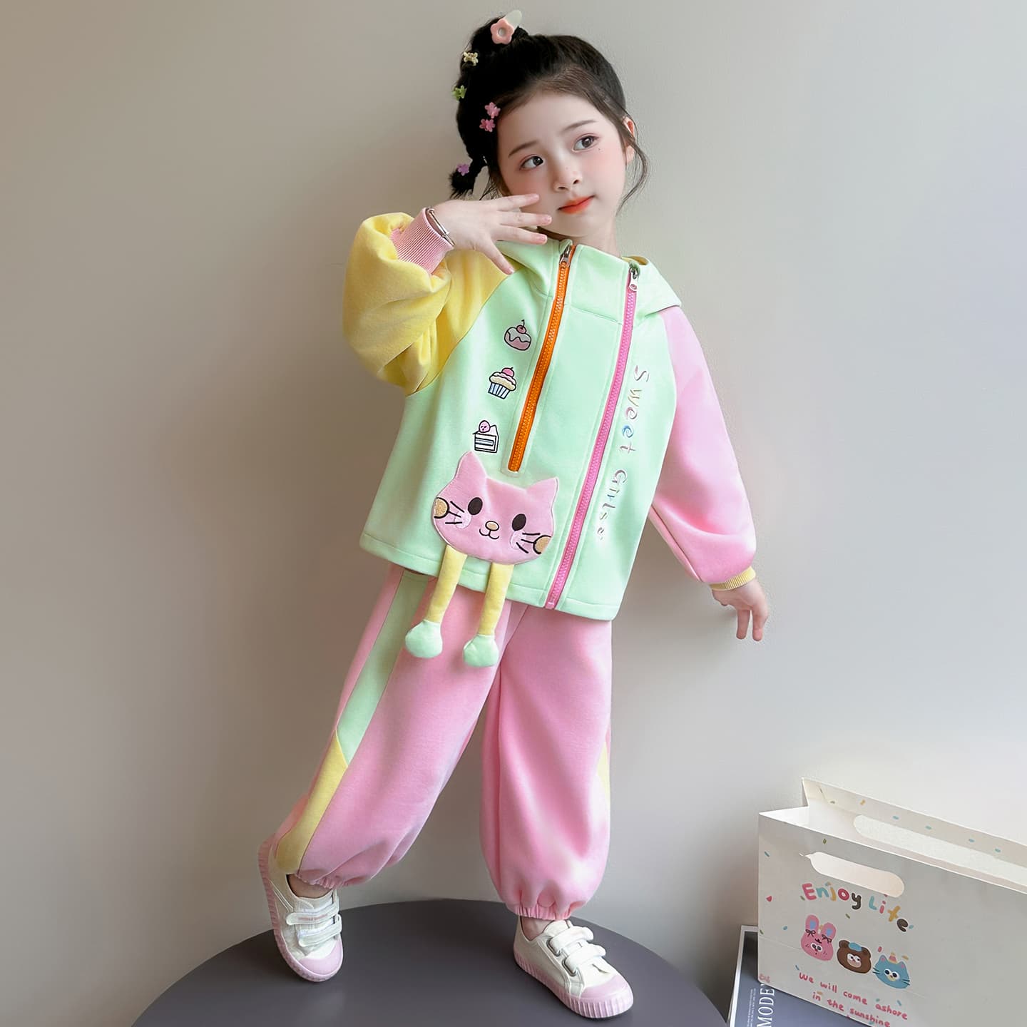 ATONGMU Цвет изображения Kids Повседневные спортивные костюмы Наборы - изображение 3