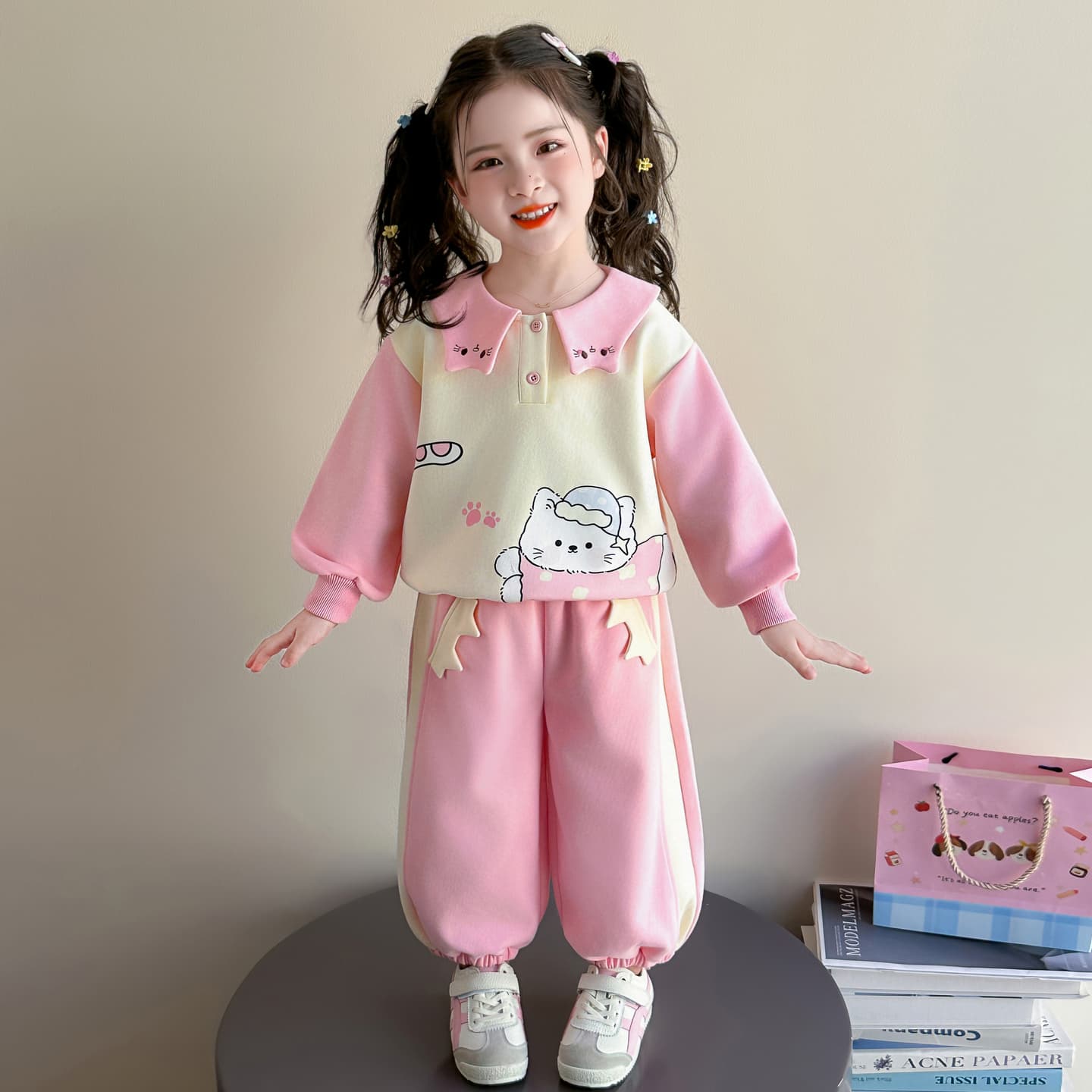 ATONGMU Розовый Kids Повседневные спортивные костюмы Наборы - изображение 3