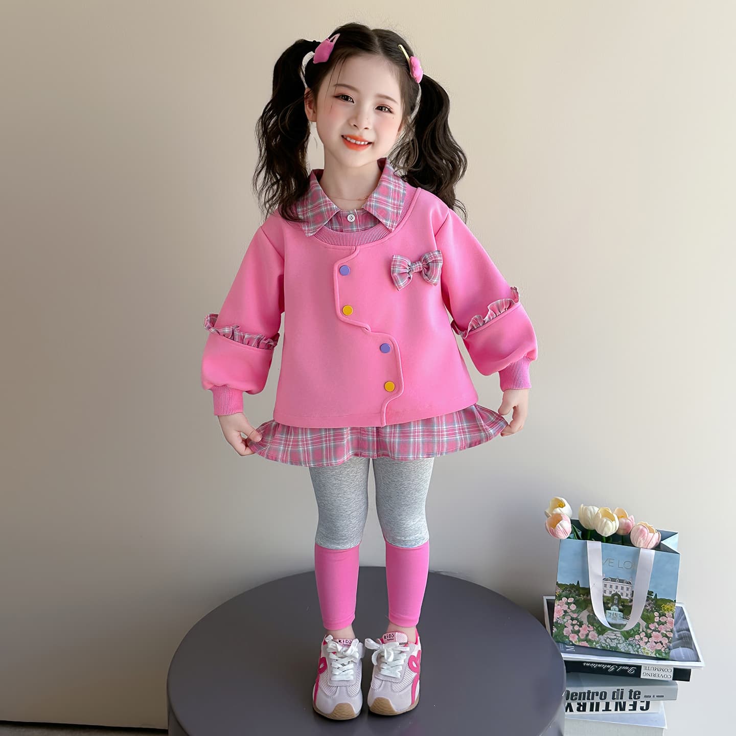 ATONGMU Розовый Kids Повседневные спортивные костюмы Наборы - изображение 2