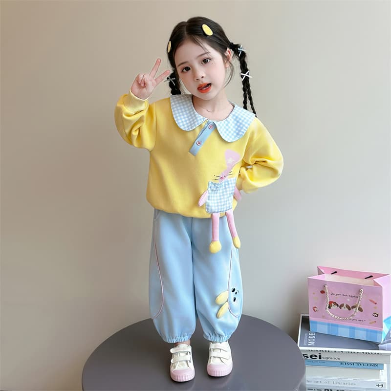 ATONGMU Желтый Kids Повседневные спортивные костюмы Наборы - изображение 2