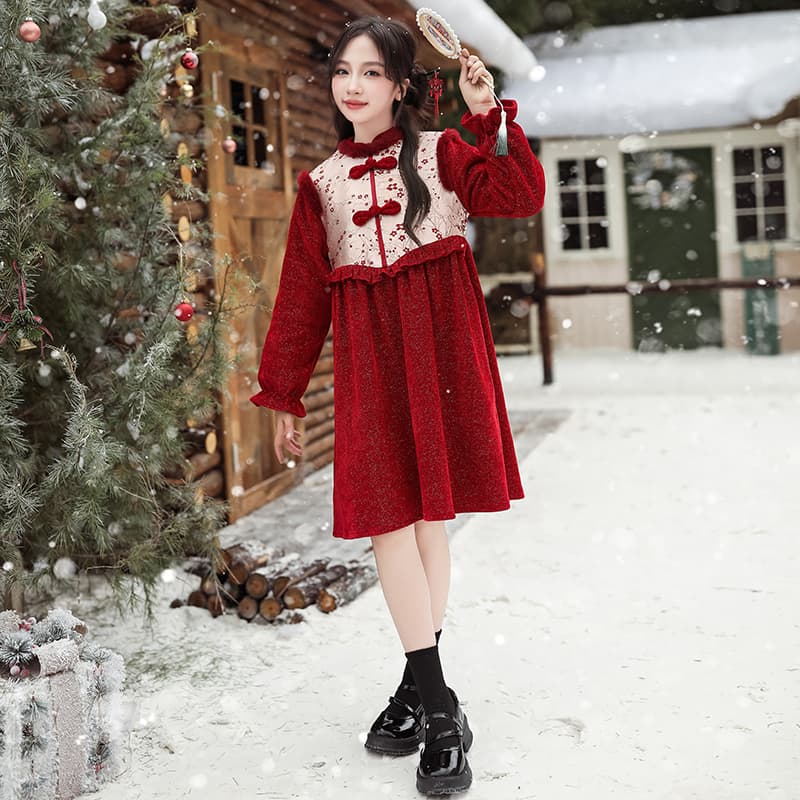 ATONGMU Красные Детские Платья - изображение 3