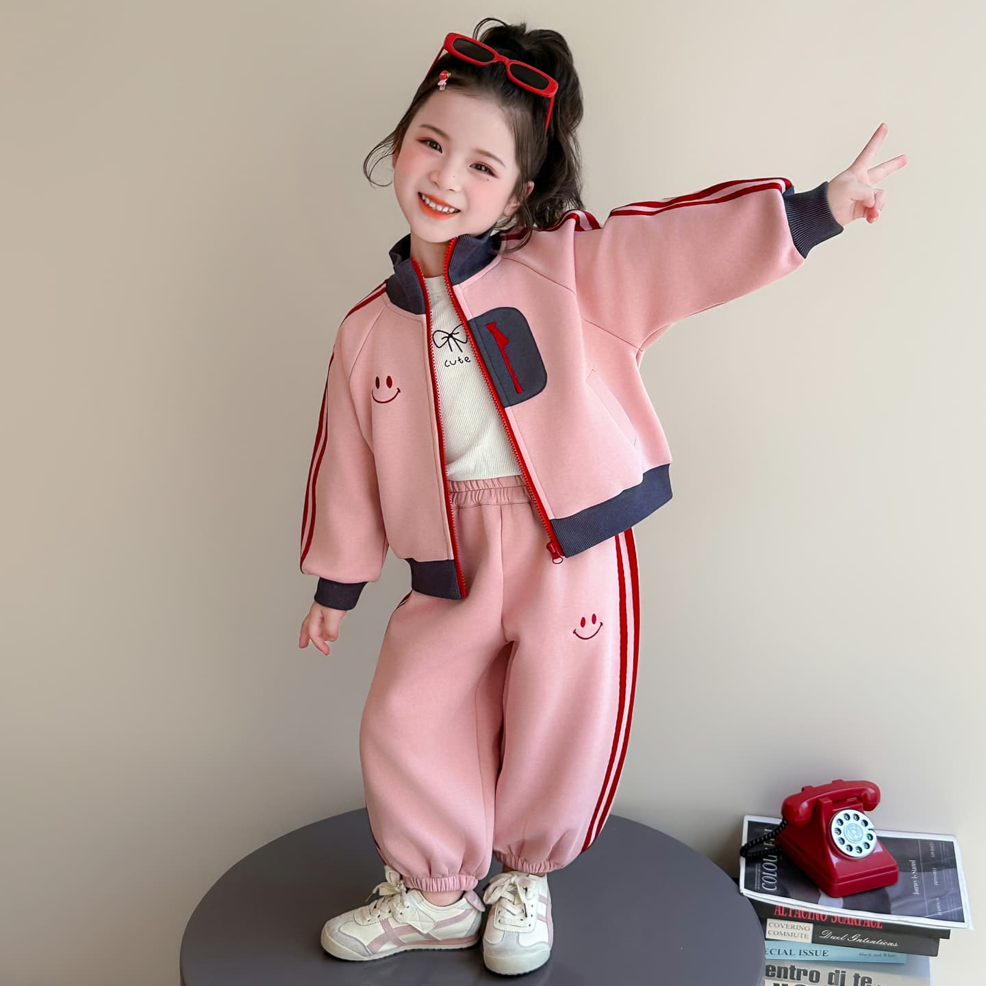 ATONGMU Розовый Kids Повседневные спортивные костюмы Наборы - изображение 3