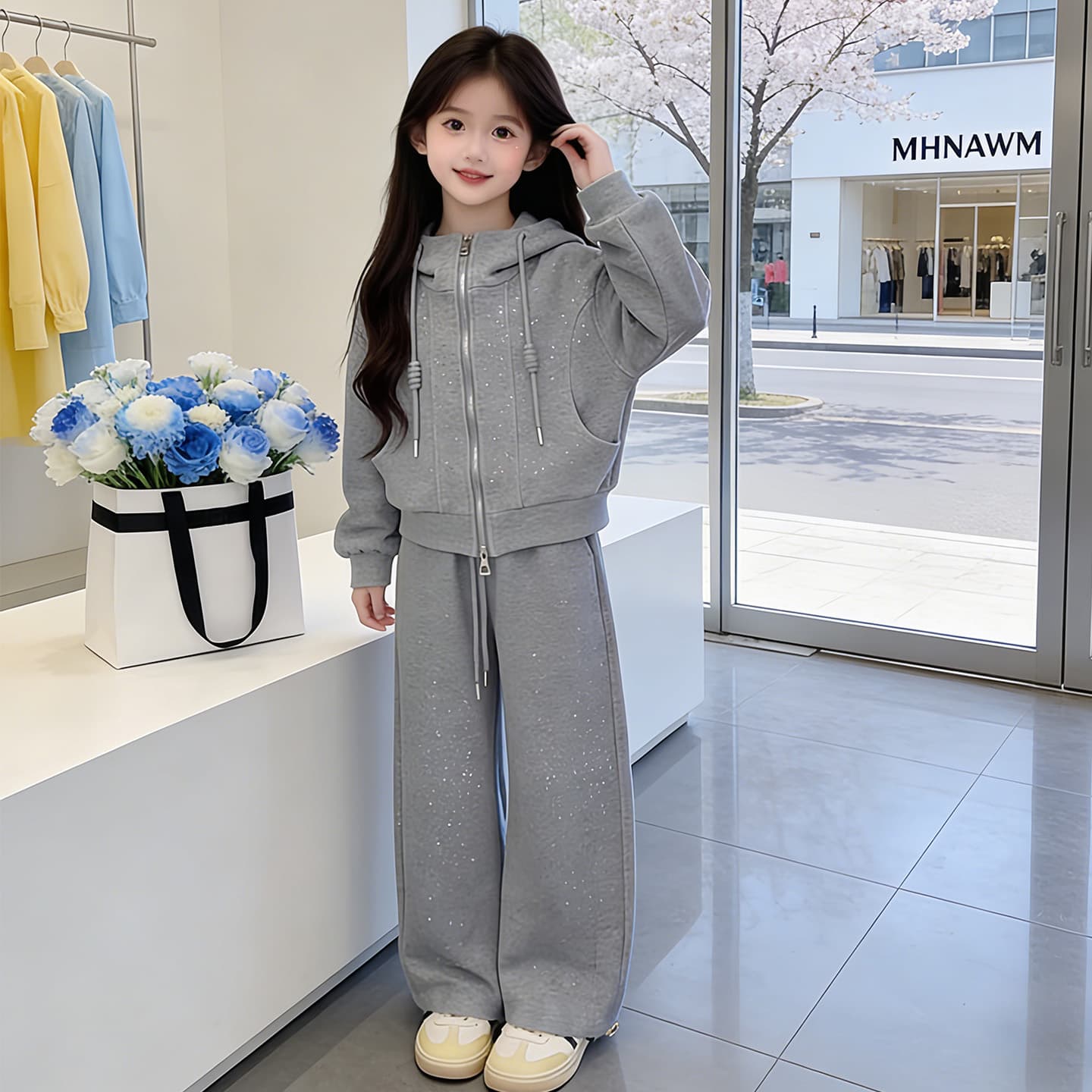 ATONGMU Серый Kids Повседневные спортивные костюмы Наборы - изображение 4