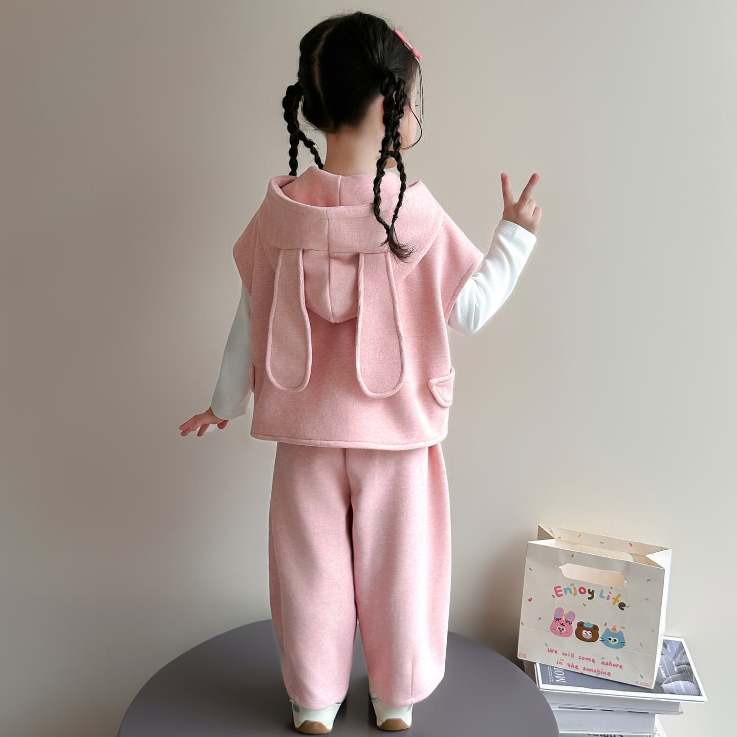 ATONGMU Розовый Kids Повседневные спортивные костюмы Наборы - изображение 4