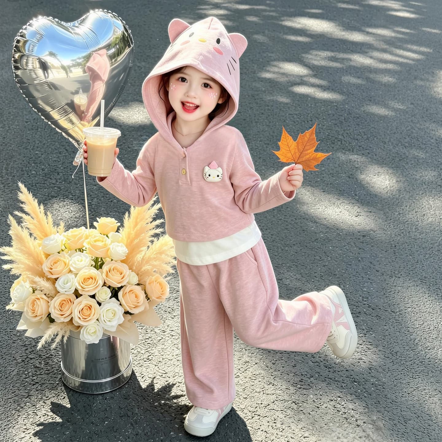 ATONGMU Розовый Kids Повседневные спортивные костюмы Наборы - изображение 2