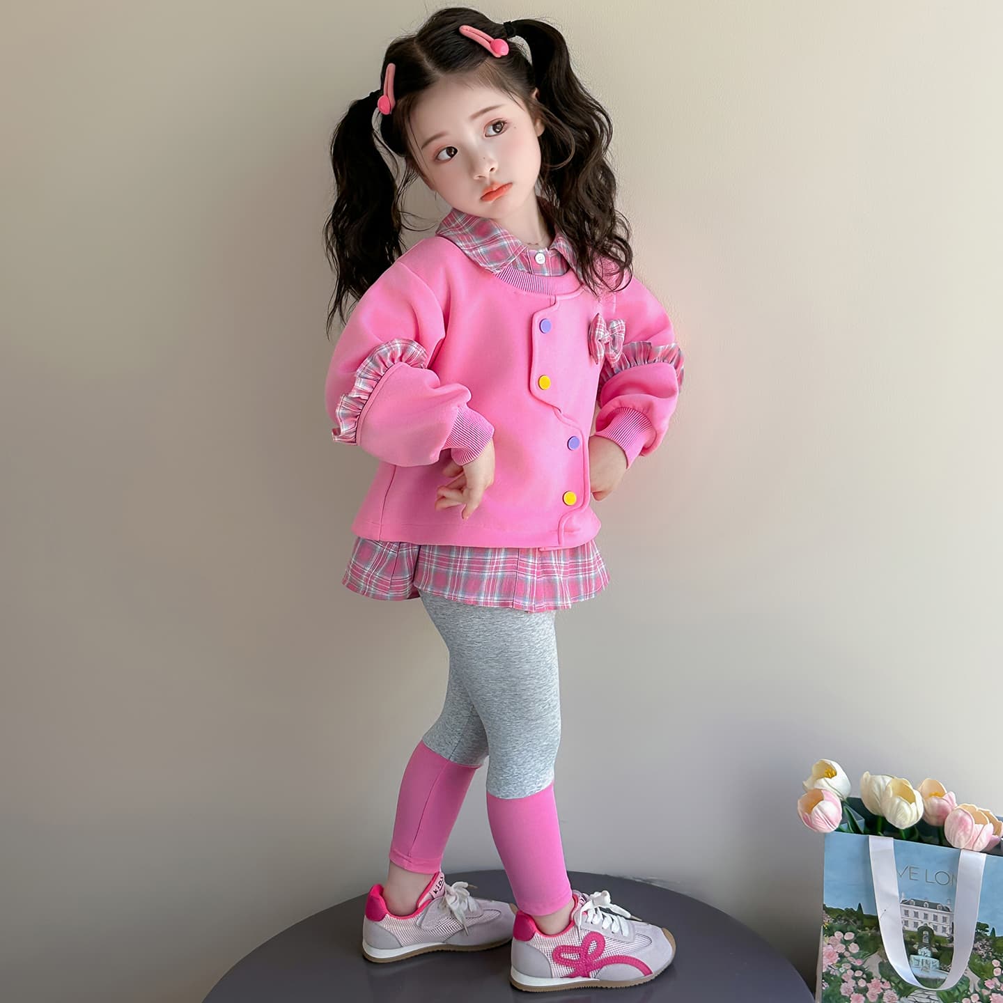 ATONGMU Розовый Kids Повседневные спортивные костюмы Наборы - изображение 5