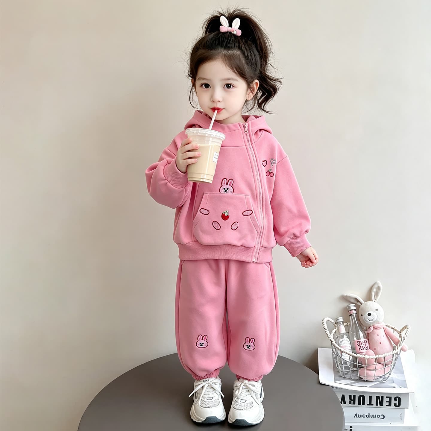 ATONGMU Розовый Kids Повседневные спортивные костюмы Наборы - изображение 3