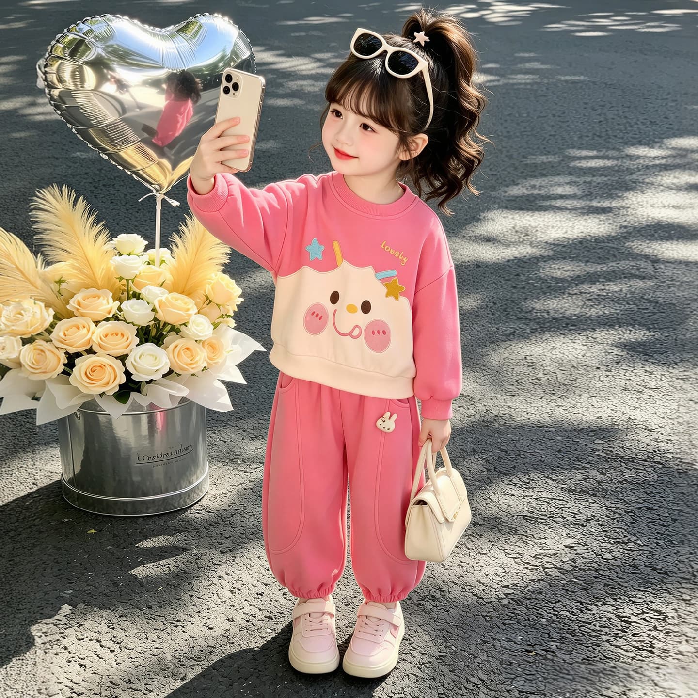 ATONGMU Розовый Kids Повседневные спортивные костюмы Наборы - изображение 4