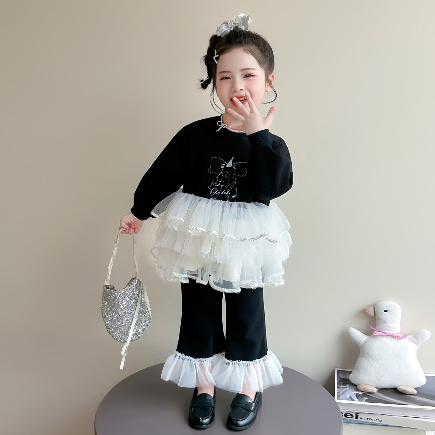 ATONGMU Черный Kids Повседневные спортивные костюмы Наборы - изображение 3