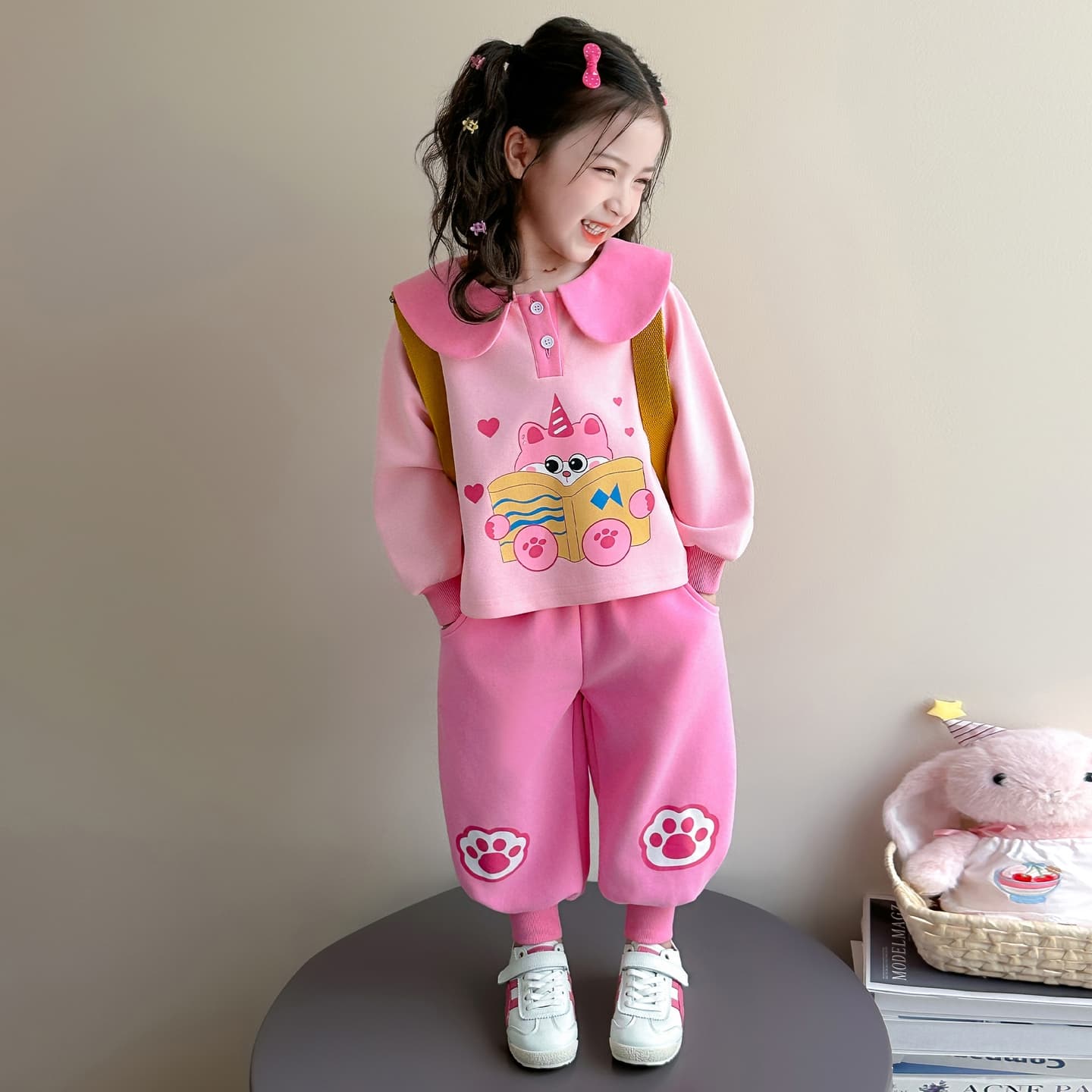 ATONGMU Розовый Kids Повседневные спортивные костюмы Наборы - изображение 5