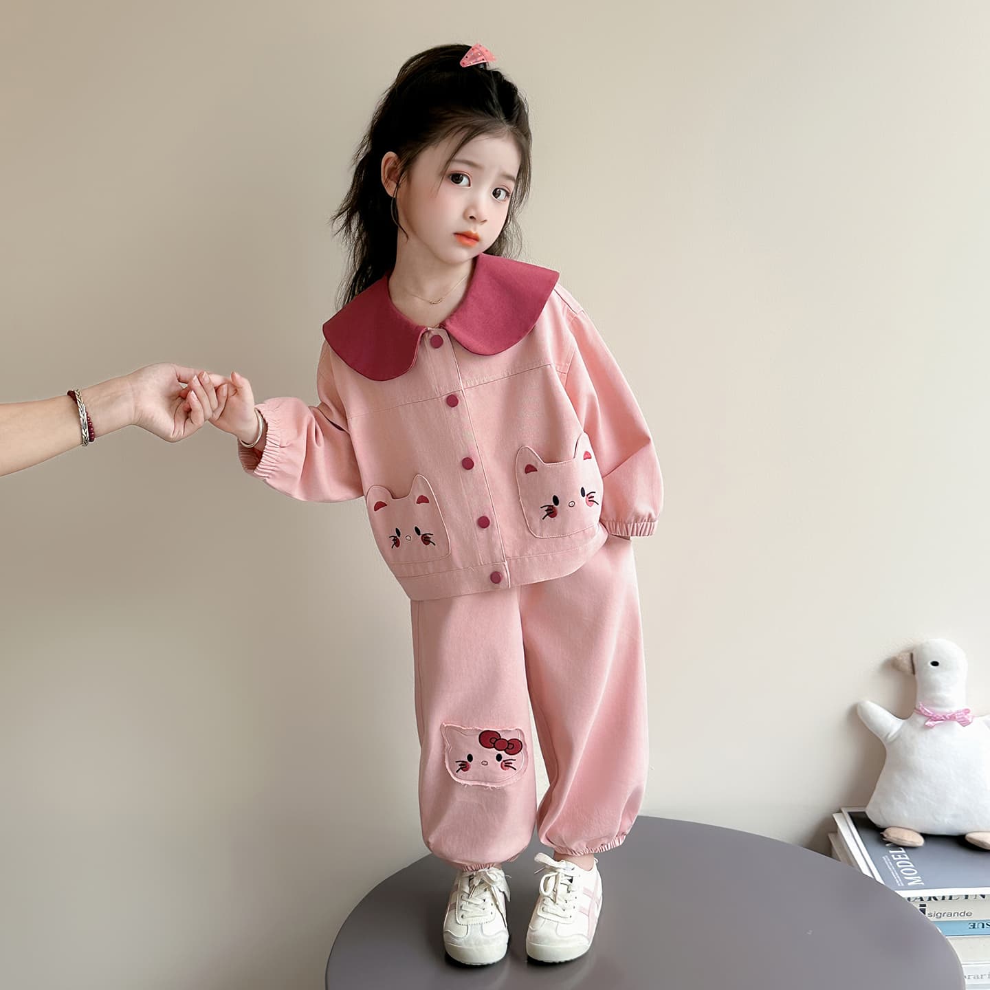 ATONGMU Розовый Kids Повседневные спортивные костюмы Наборы - изображение 3