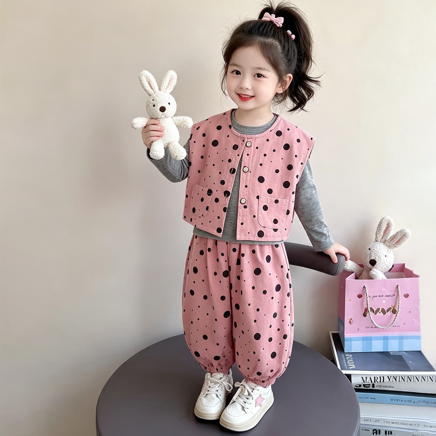 ATONGMU Розовый Kids Повседневные спортивные костюмы Наборы - изображение 4