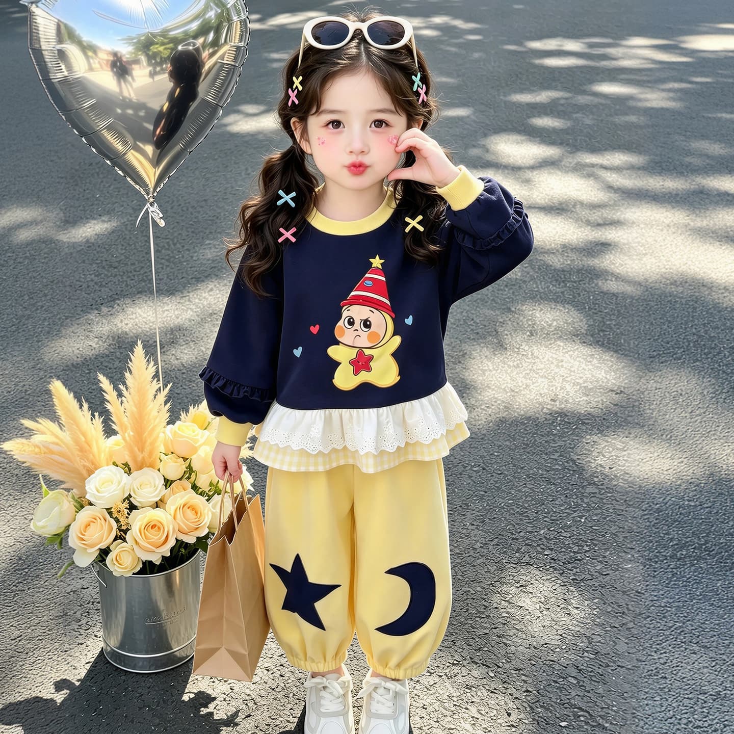 ATONGMU Желтый Kids Повседневные спортивные костюмы Наборы - изображение 4