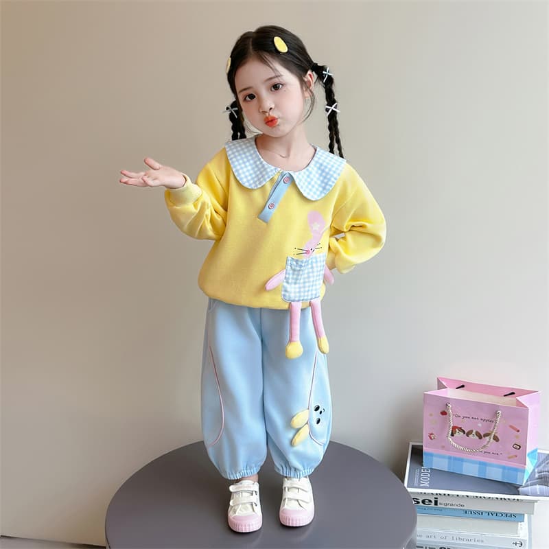 ATONGMU Желтый Kids Повседневные спортивные костюмы Наборы - изображение 3