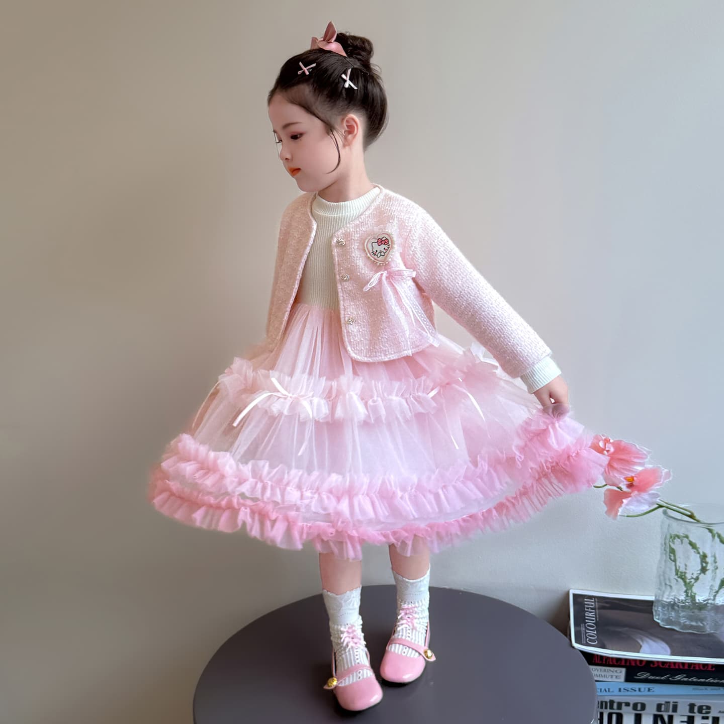 ATONGMU Розовые Детские Платья - изображение 3