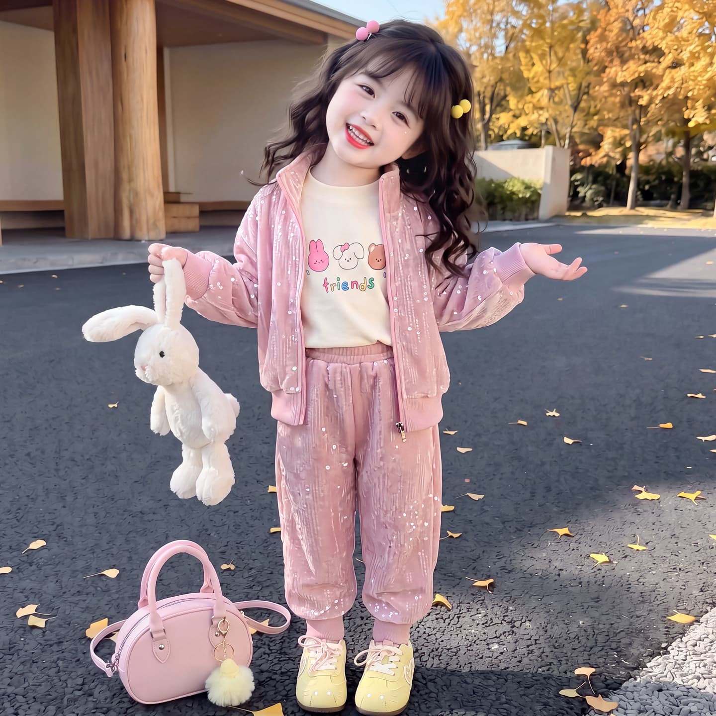 ATONGMU Розовый Kids Повседневные спортивные костюмы Наборы - изображение 4