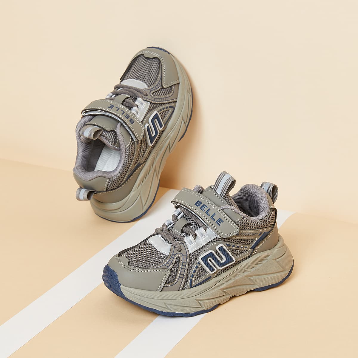 Кроссовки для баскетбола BELLE Амортизация и Легкость Низкие Детские Баскетбольные Кроссовки Темно-Серый Малыш - изображение 6