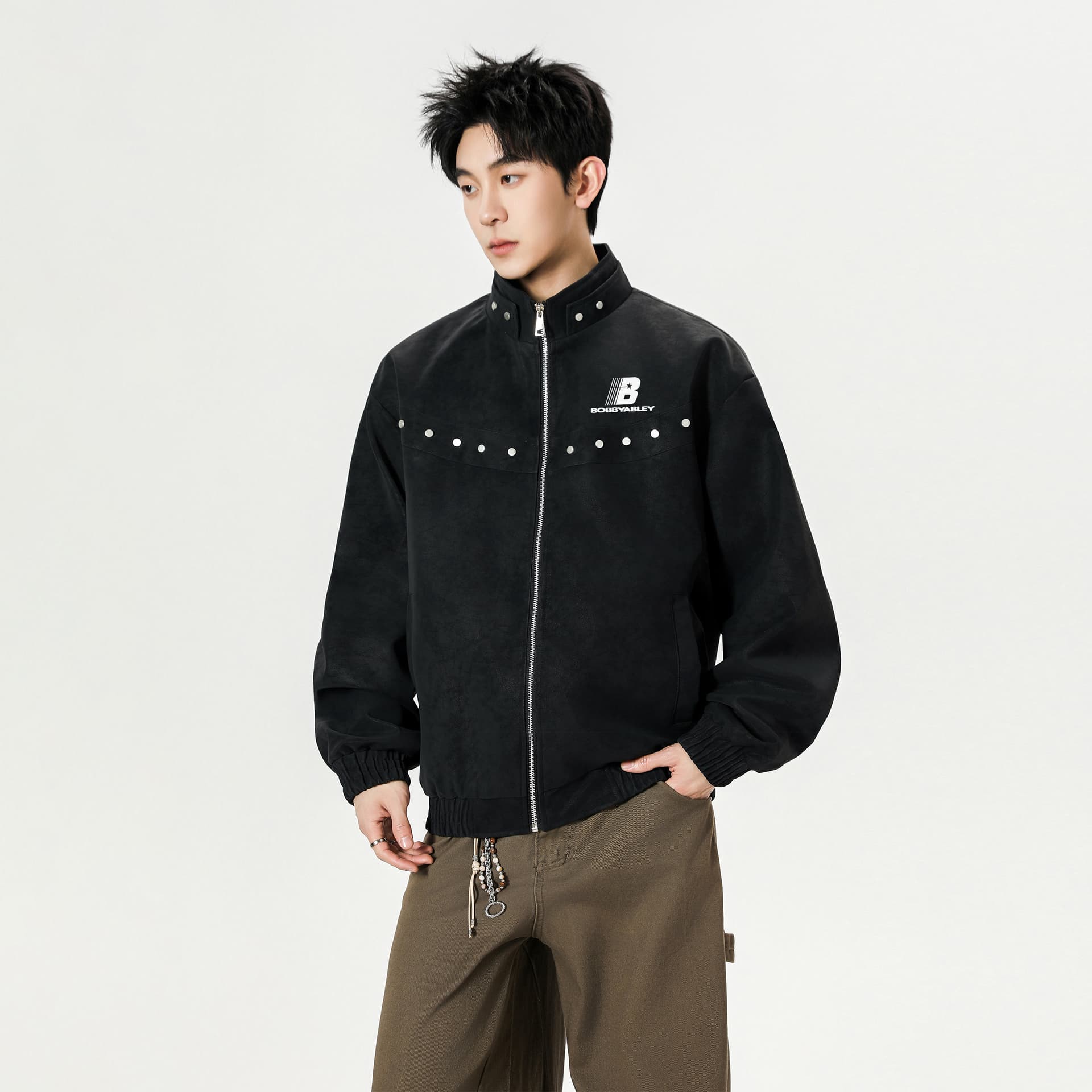 Кожаная куртки BOBBY ABLEY Кожа Куртка Пальто Мужской - изображение 3