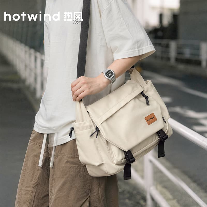 Сумка через плечо Hotwind Сумка через плечо Стандартная (Standard) Унисекс Обсидиановый Черный Хаки - изображение 3