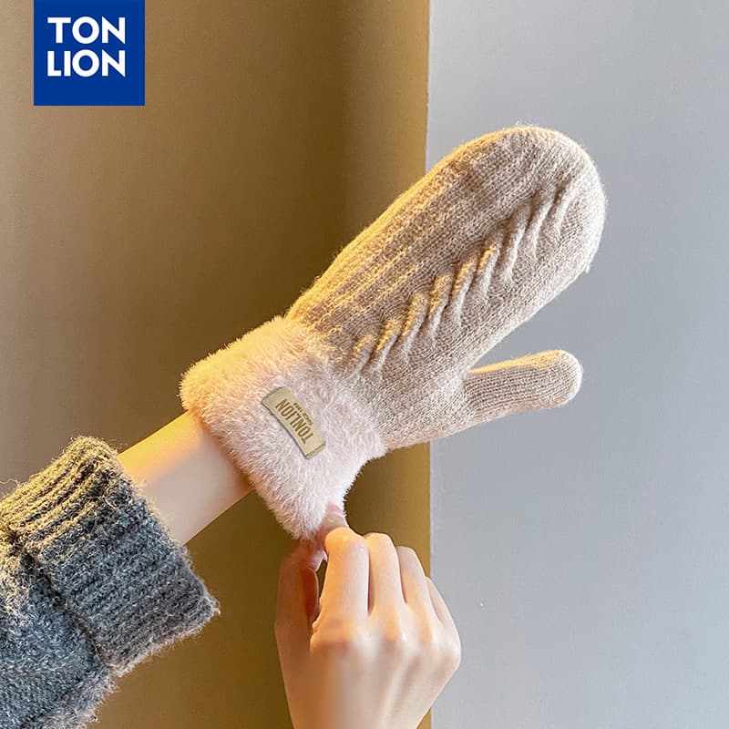 Tonlion Акриловые вязаные перчатки унисекс - изображение 4