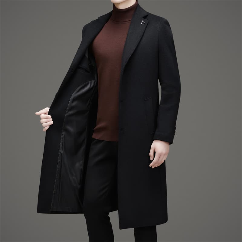 Пальто PIERRE CARDIN Черный мужской Пальто - изображение 4