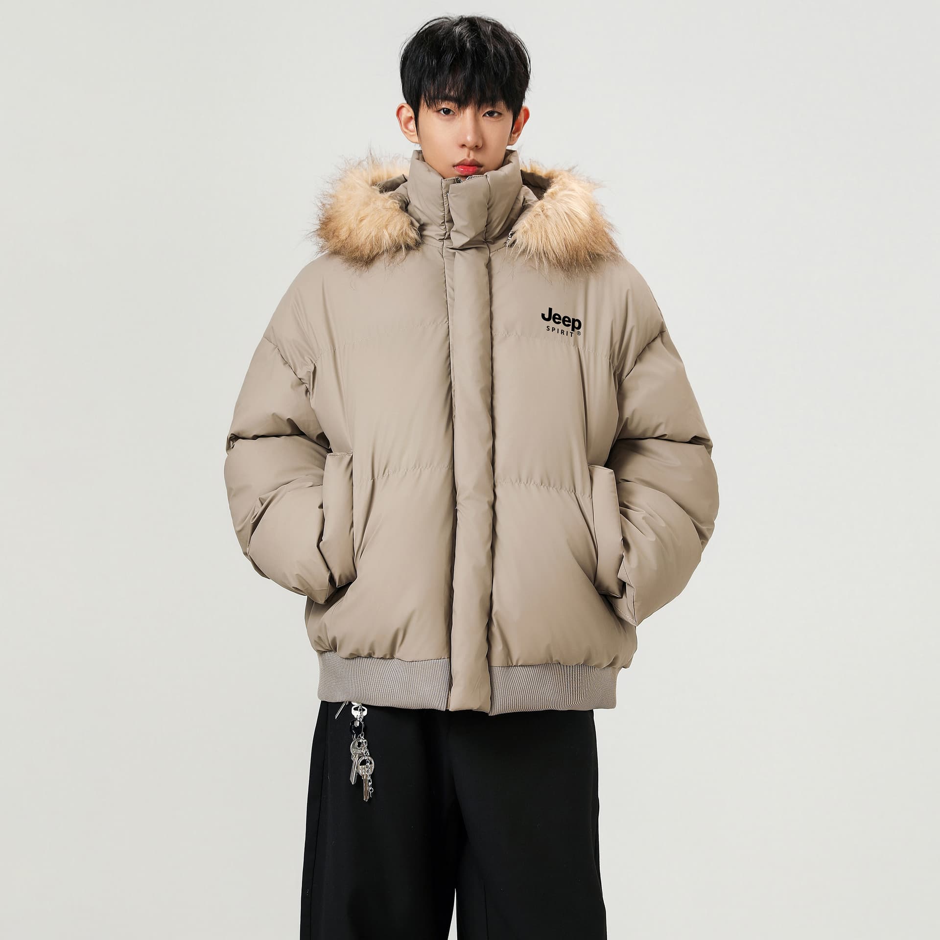 Зимняя куртка пуховик JEEP SPIRIT Хлопковый пуховик унисекс - изображение 4