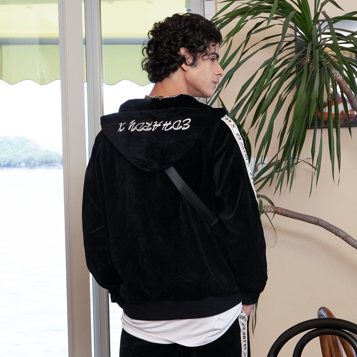 Худи Ed Hardy Velvet Zip Hoodie Black - изображение 8