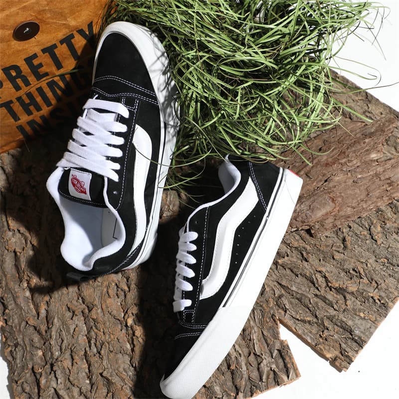 Кроссовки Vans Knu Skool Low Топ Скейтборд Обувь Унисекс Черный белый - изображение 6