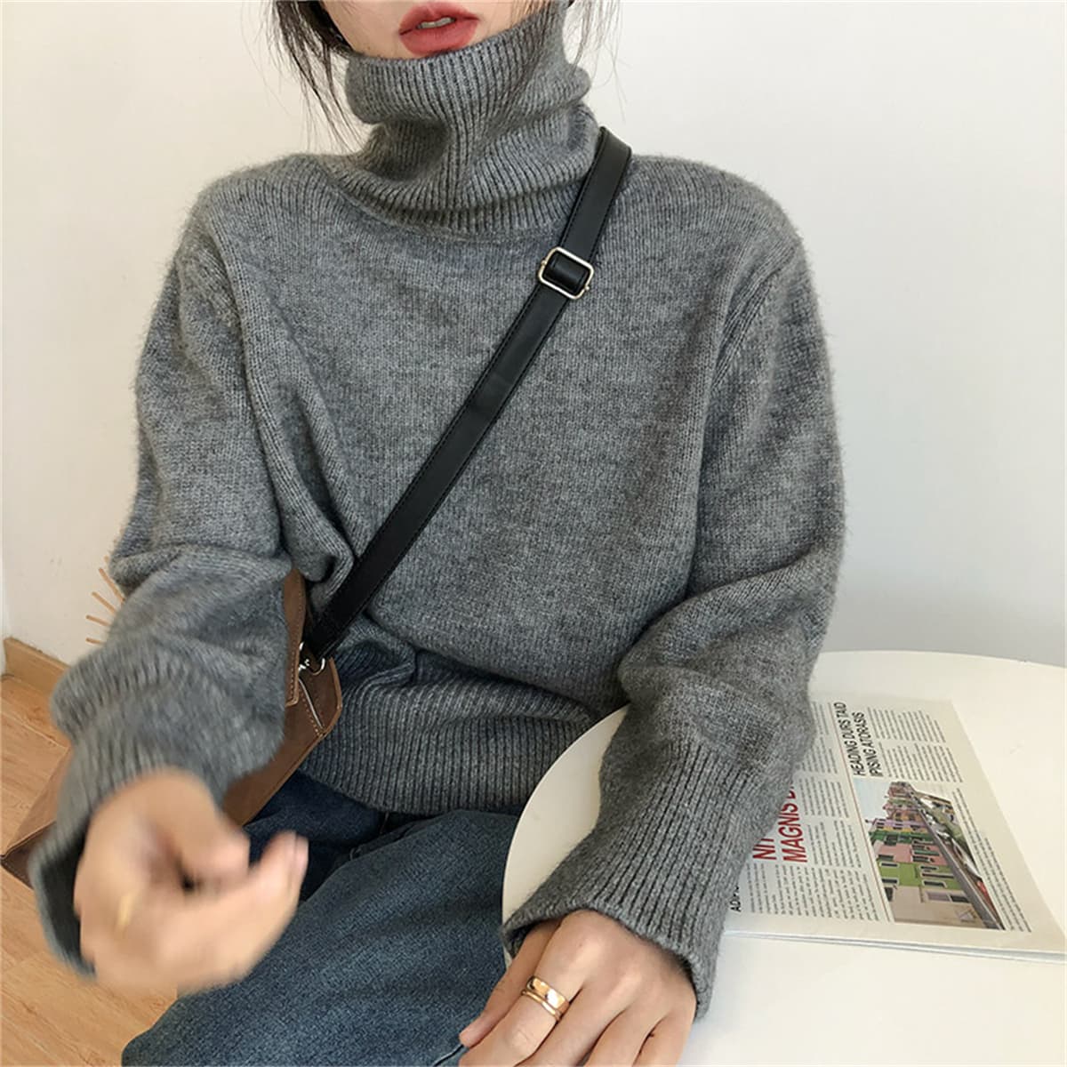 Кофта Tonlion Трикотаж Женский Средний Фотиния Серый - изображение 2