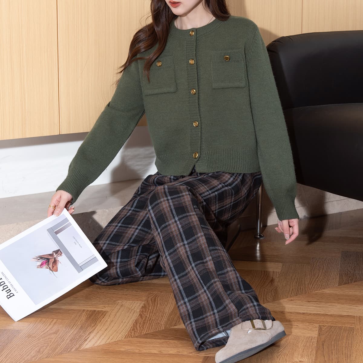 Кофта Tonlion Moss Green Женская Трикотаж - изображение 3