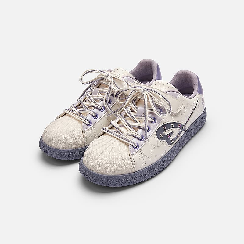 Кроссовки Balabala Детская обувь для скейтбординга Low Top Белый Фиолетовый Тон Kids - изображение 2