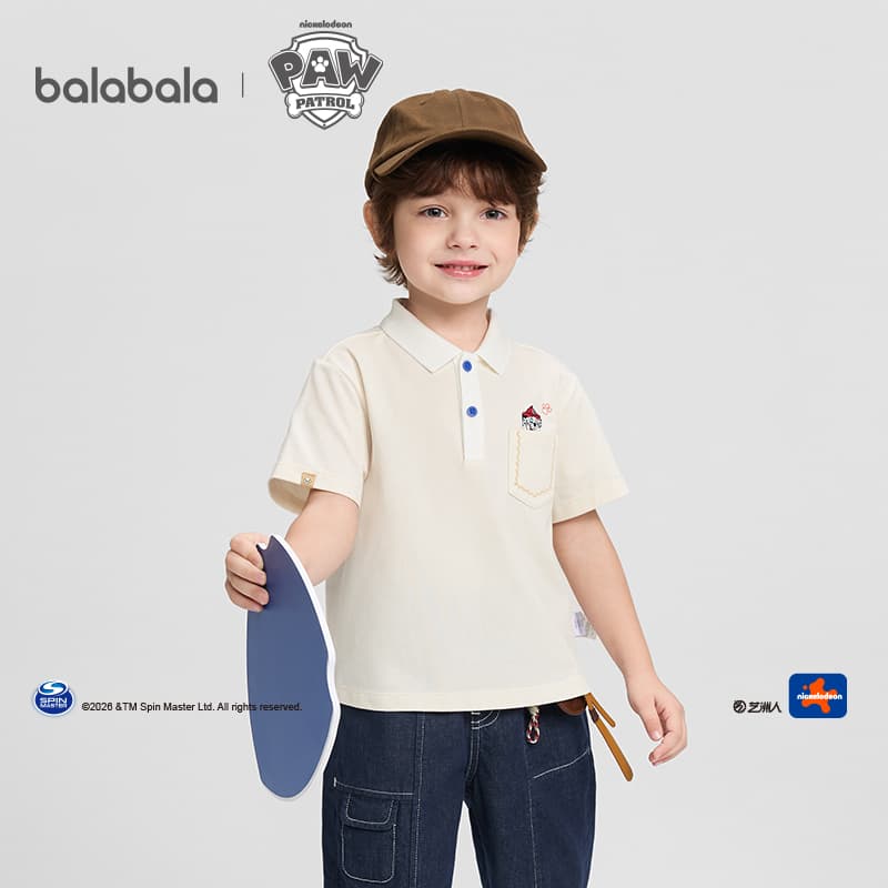 Футболка BALABALA X PAW PATROL Поло Шея T Рубашка Детская Возраст 3-7 Лет - изображение 4