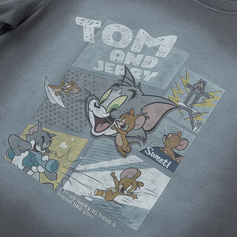 Футболка BALABALA X MAOHELAOSHU Охлаждение Быстросохнущий T Рубашки Коллекция Tom and Jerry Детский - изображение 4