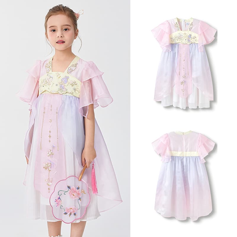BALABALA X RUOLAI LIANMINGKUAN Платье SS26 Весенне-летнее для детей 3-7 лет - изображение 2