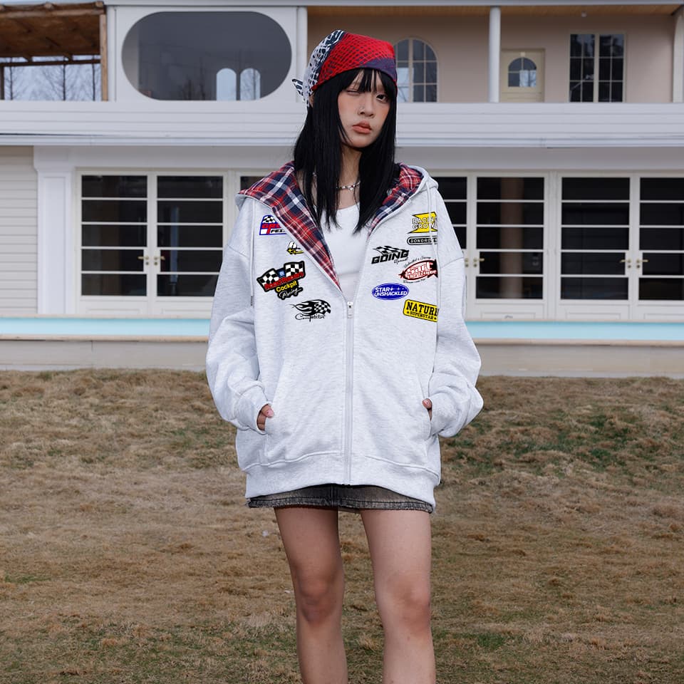 Худи Feiyue Classic Plaid Zip Hoodie - изображение 3