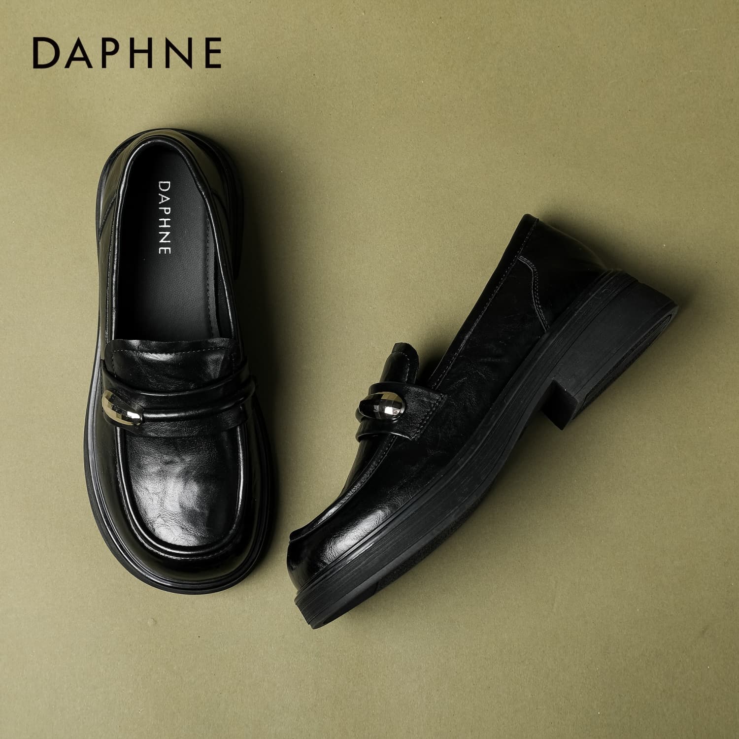 Лоферы DAPHNE Лоферы Low Топ Черный Женские - изображение 5