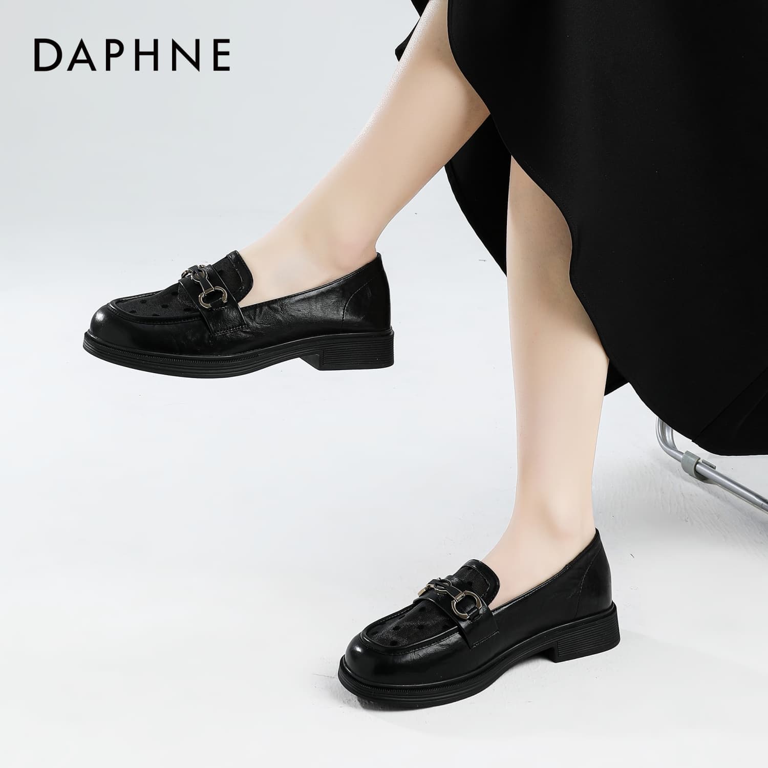 Лоферы DAPHNE Лоферы Черные Женские - изображение 6