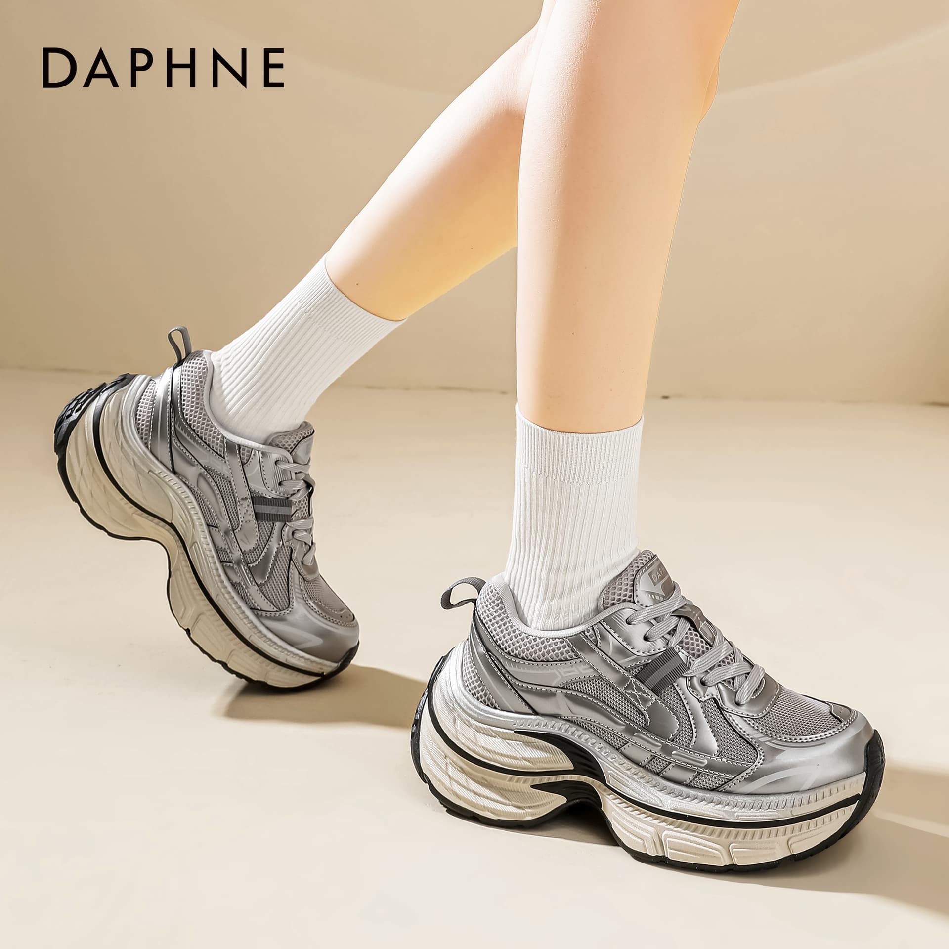 Кроссовки DAPHNE Обувь Высота Увеличивающая Баланс Тяжелая Подошва Женская - изображение 2