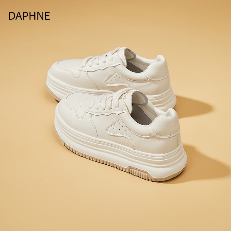 Кроссовки DAPHNE Кеды для скейтбординга Low Топ Бежево-абрикосовый Женские - изображение 4