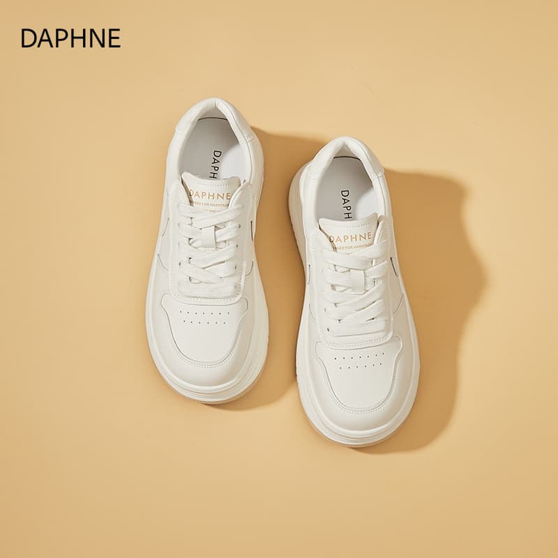Кроссовки DAPHNE Кеды для скейтбординга Low Топ Бежево-абрикосовый Женские - изображение 3
