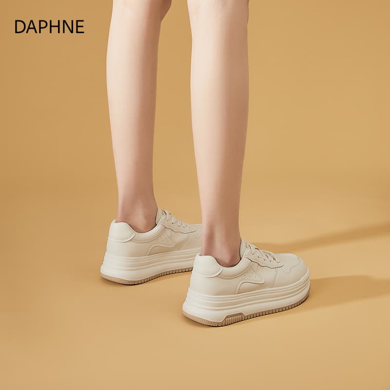 Кроссовки DAPHNE Кеды для скейтбординга Low Топ Бежево-абрикосовый Женские - изображение 7
