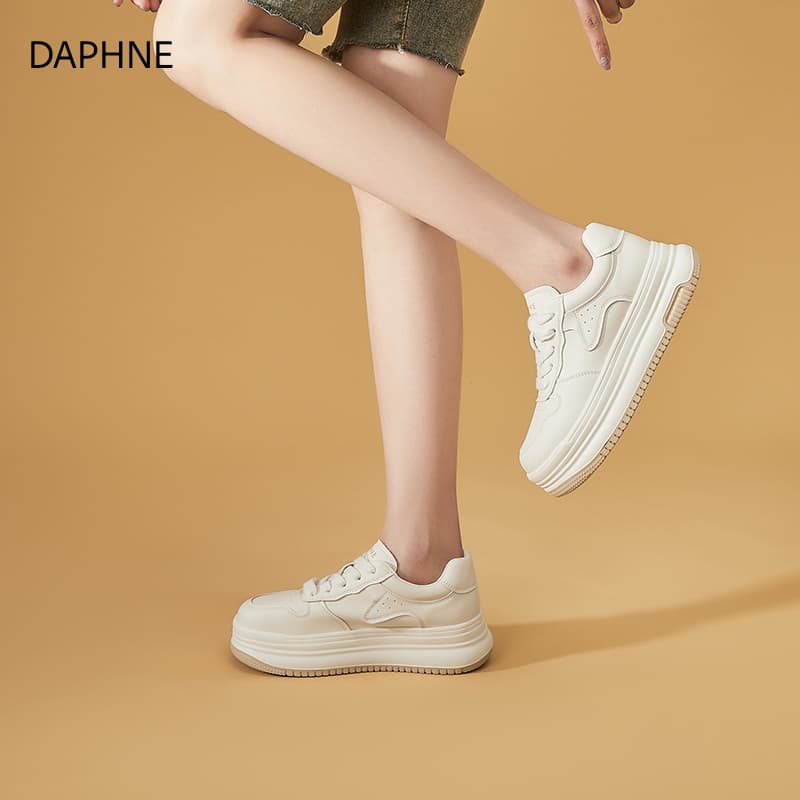 Кроссовки DAPHNE Кеды для скейтбординга Low Топ Бежево-абрикосовый Женские - изображение 6