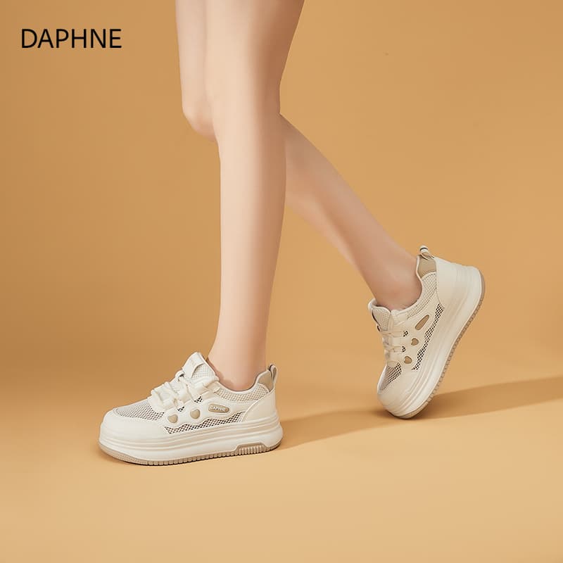 Кроссовки DAPHNE Кеды для скейтбординга Low Топ Бежево-абрикосовый Женские - изображение 6