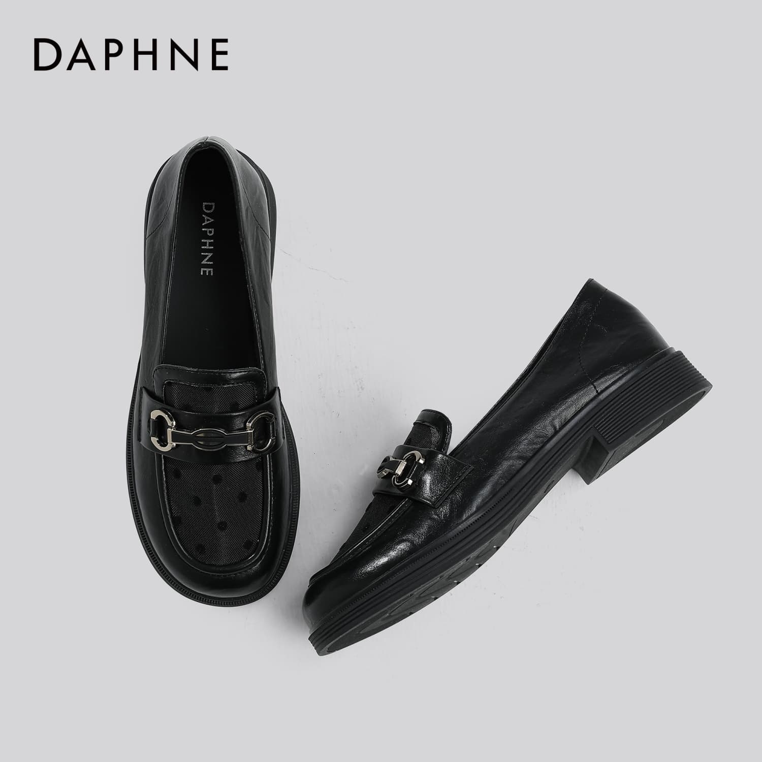 Лоферы DAPHNE Лоферы Черные Женские - изображение 5