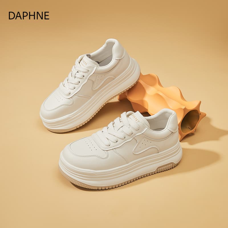 Кроссовки DAPHNE Кеды для скейтбординга Low Топ Бежево-абрикосовый Женские - изображение 2