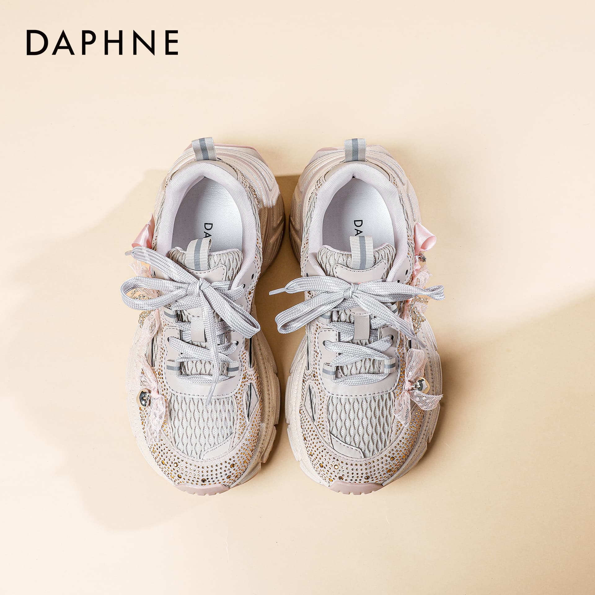Кроссовки DAPHNE ПУ (полиуретан) Текстиль Синтетическая кожа Увеличение высоты Низкие кеды Женские - изображение 2